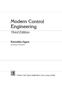 K .Ogata   Modern Control Engineering 3rd Ed